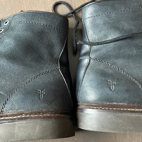 Like New Men’s Frye Wallace Lace-Up Boots, Black Waxed Suede Leather, Size 11D - Picture 6 of 8